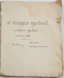 Kazinczy Ferenc Tübingai pályairat kézirata
